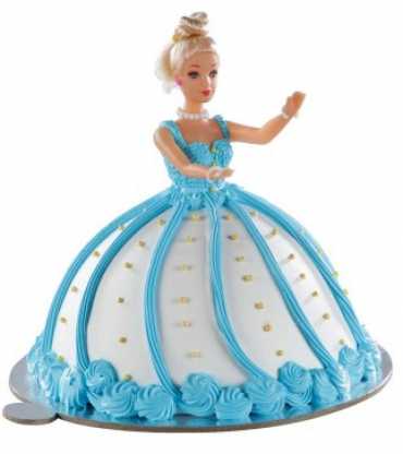 Blue Barbie Doll cake