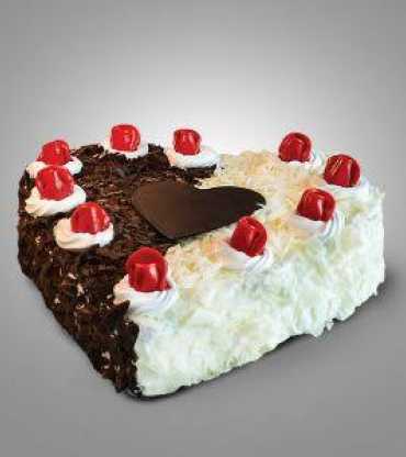 White & Black Forest Cake