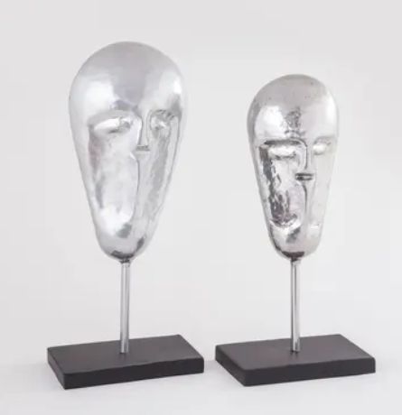 Metal Face Sculpture, Size : Standard