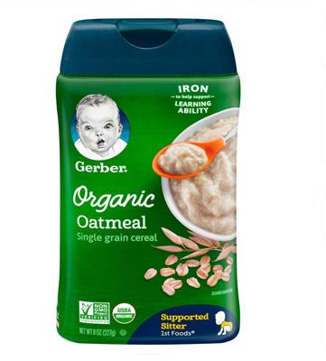 Gerber Organic Oatmeal Cereal Infant Cereal for 6 Months