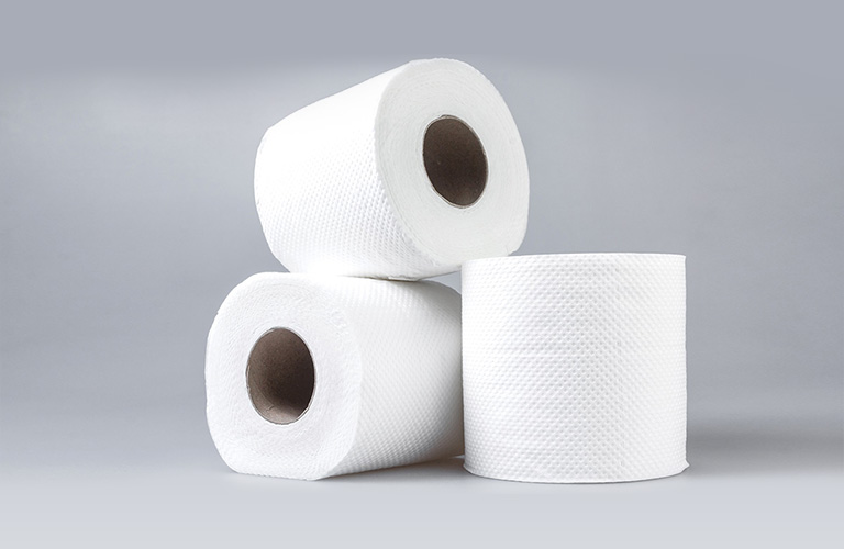 Plain Toilet Tissue Rolls, Color : White