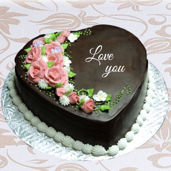 Chocolate Valentine Heart Shape Cake