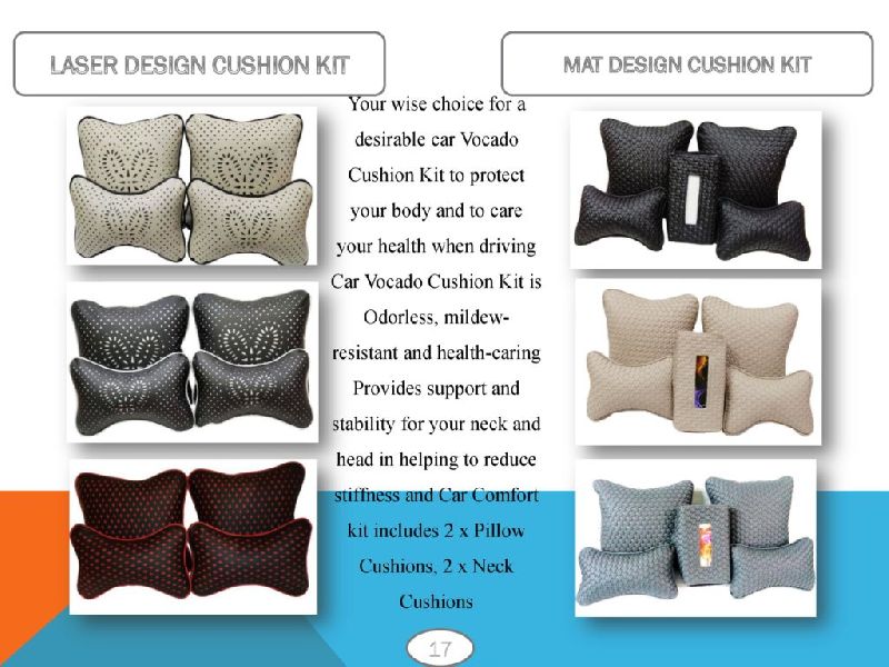 Leather Car Cushion Kit, Feature : Easily Washable, Impeccable Finish
