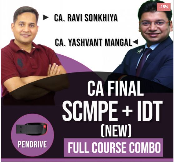 CA FINAL SCM &amp; PE + INDIRECT TAX LAWS FULL COURSE COMBO (NEW) PENDRIVE