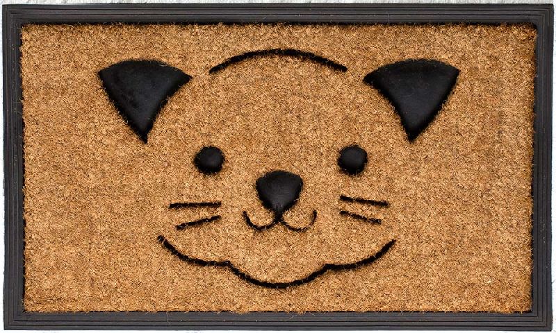 Pain Rubber Coir Brush Mat, Hardness : Soft