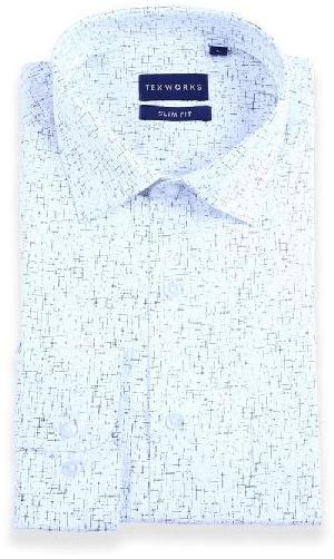 White Satin Printed Shirt