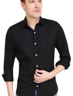 HaveLock Duster Twill Black Men Slim Shirts