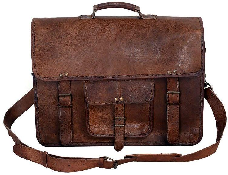 Leather Briefcases, for Office Use, Pattern : Plain