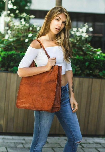 Leather Tote Women, Pattern : Plain, Feature : Durable at Best Price in ...