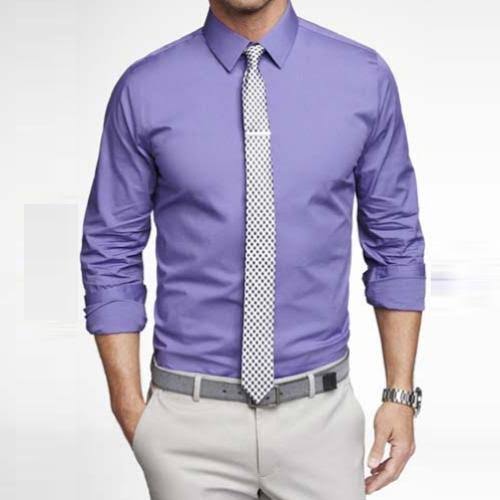 Mens Formal Shirt, for Anti-Shrink, Breathable, Pattern : Plain