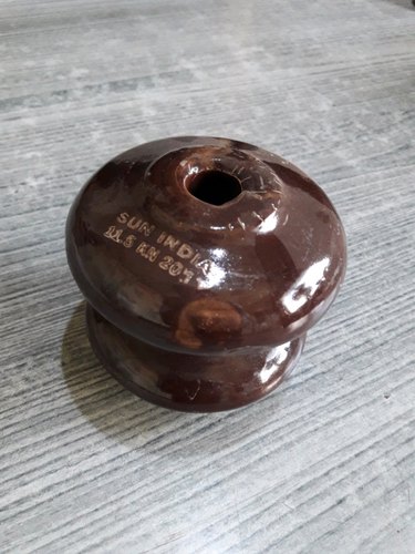 Round Porcelain Shackle Insulator, for Industrial Use, Standard : ETDC