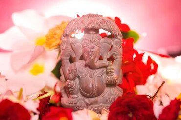 Marble Polished Ganesha Miniatures, Pattern : Plain
