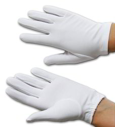 Cotton Hosiery hand Gloves, Color : White