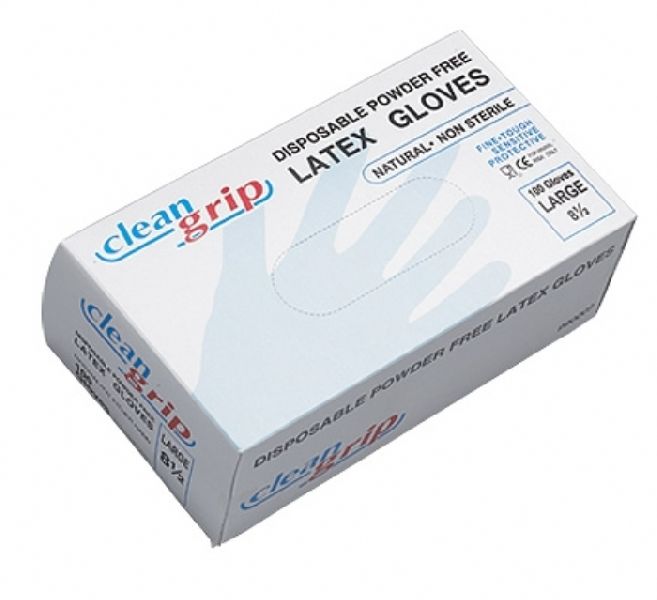 Clean Grip Disposable Latex Powder-Free Gloves