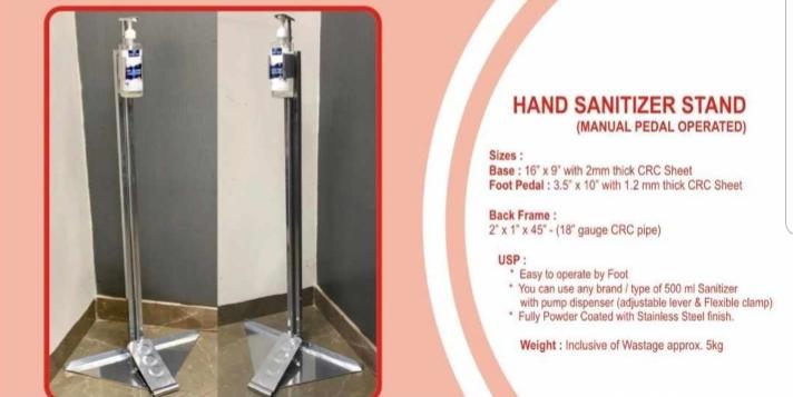 Metal Automatic Hand Sanitizer Dispenser, Feature : Best Quality, Light Weight, Rust Proof, Shiny Look