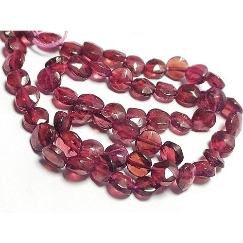 Polished Plain Garnet Beads, Color : Red