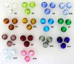 Round Silver Glass Beads, Color : Multicolor