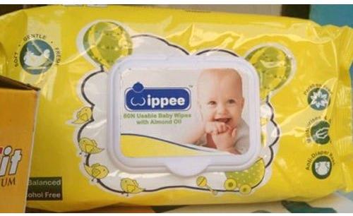 Wippee Cotton Baby Wipes, Age Group : 3-12 Months