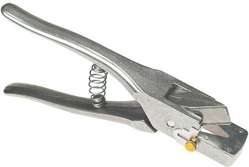Manual Iron Notching Pliers, Color : Grey, Silver