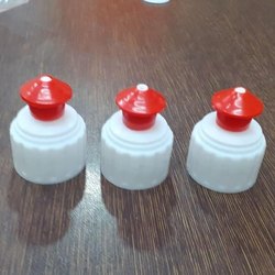 Round Polypropylene Push Pull Caps, Color : Red