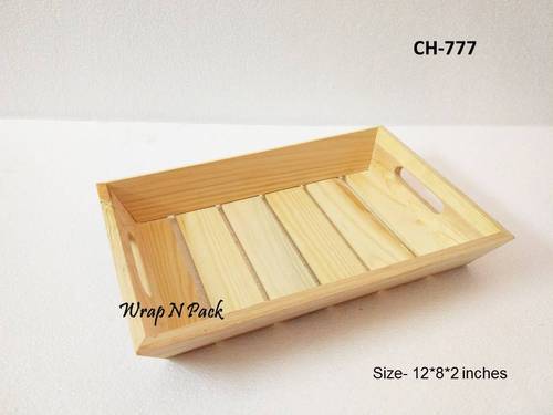 Plain Rectangular Wooden Tray, Color : Yellow