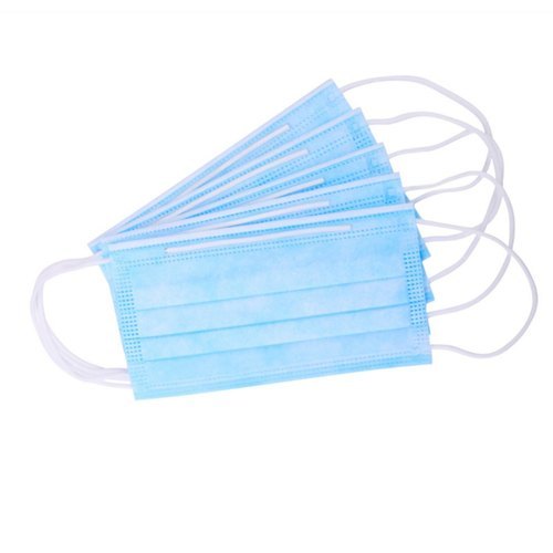 Non Woven 3 Ply Face Mask, Rope material : Cotton