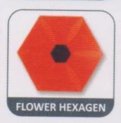 Flower Hexagon Tile, Color : multicolor