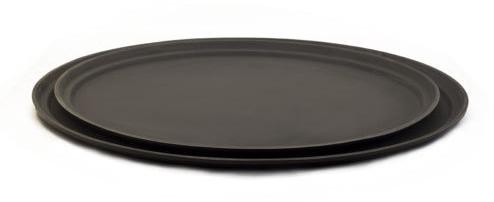Mild Steel Black Service Tray, Shape : Circular
