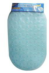 Pvc Floral Bath Mat, Color : Blue