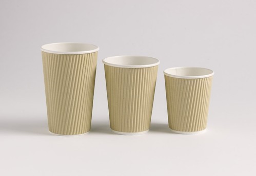 Plastic Ripple Paper Cup, for Event Party, Color : White
