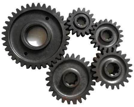 Round Non Polished Rotavator Spur Gear, for Automobiles, Industrial Use, Color : Black, Grey