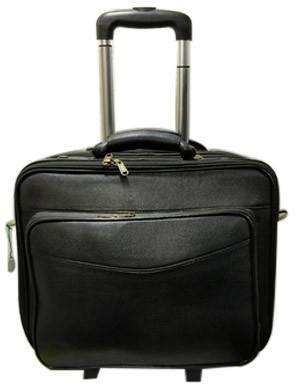 Polyester Plain Trolley Bag, Color : Black