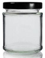 Glass Salsa Jar, for Dips, Pickles Jam, cap color : Black/Golden