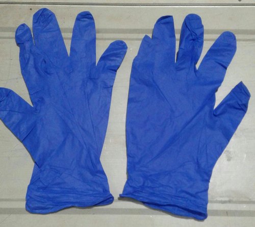 blue nitrile hand gloves