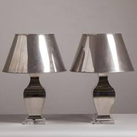 Stainless Steel Table Lamp, for Lighting, Pattern : Plain
