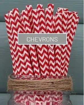 Chevrons Paper Straw, for Event Party, Length : 8 Inches