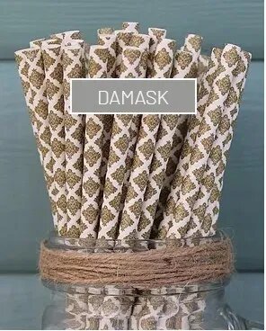 Damask Paper Straw