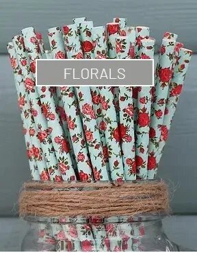 Florals Paper Straw, Packaging Type : Plastic Bags
