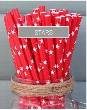 Stars Paper Straw