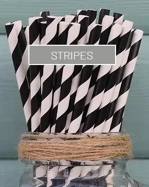 Stripes Paper Straw