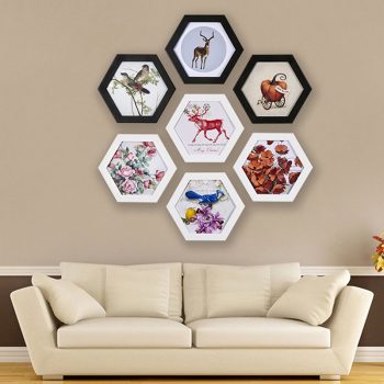 Polished Metal Hexagon Picture Frames, Size : Standard