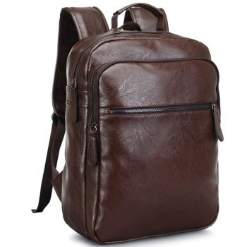 Mens Brown Leather Backpack Bag