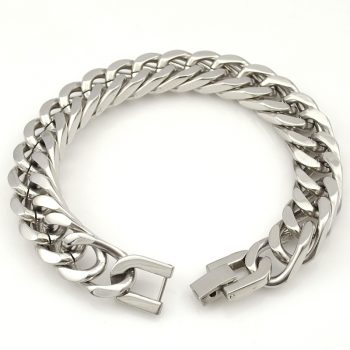 Polished Mens Silver Bracelet, Packaging Type : Plastic Packet