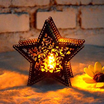 Shiny Star Candle Holder