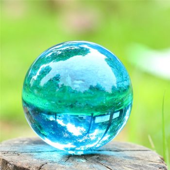 Sky Blue Crystal Ball, for Decoration, Pattern : Plain