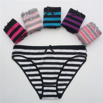 Striped Cotton Panties, Color : Multi Color