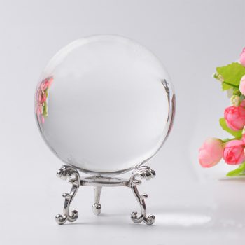 Round Transparent Crystal Ball, for Decoration, Pattern : Plain