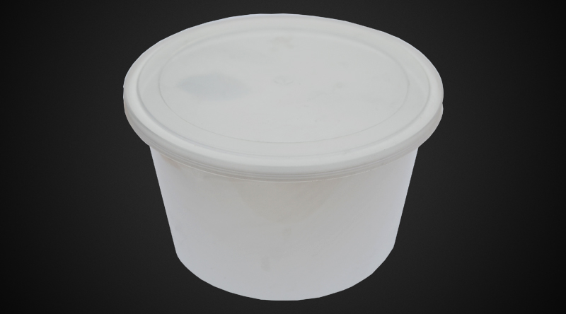 PP Round Container (400 ml), Color : White