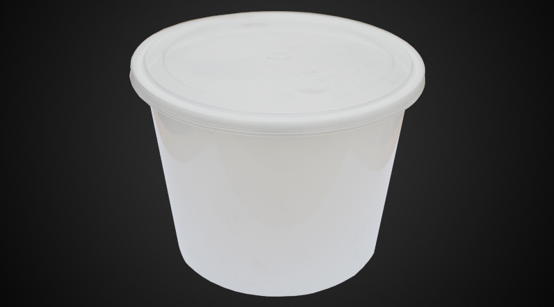 PP Round Container (500 ml), Color : White
