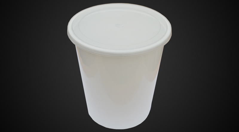 PP Round Container (750 ml), Color : White